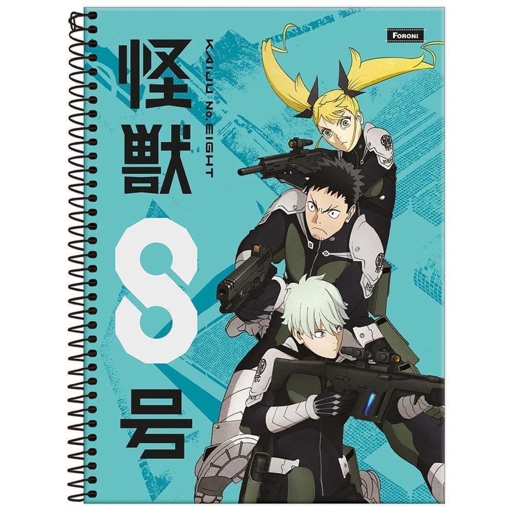 Caderno Univ 10 Matérias 160Fls Kaiju N 8 Verde Foroni