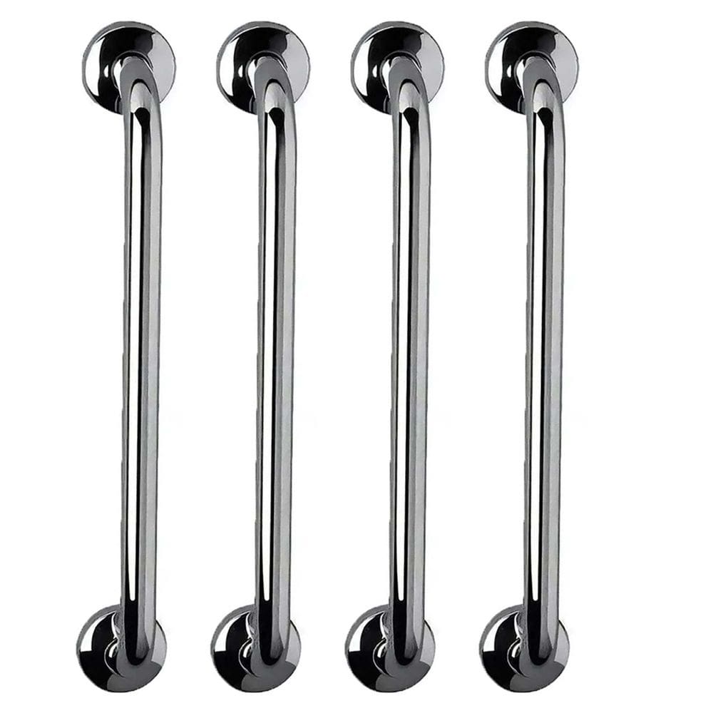 Alça de Apoio Barra Inox 40cm Kit 4 Unidades Idoso Cadeirante Acessibiliade Segurança Casa Banheiro Box Corredor Corrimao Segurança Suporte