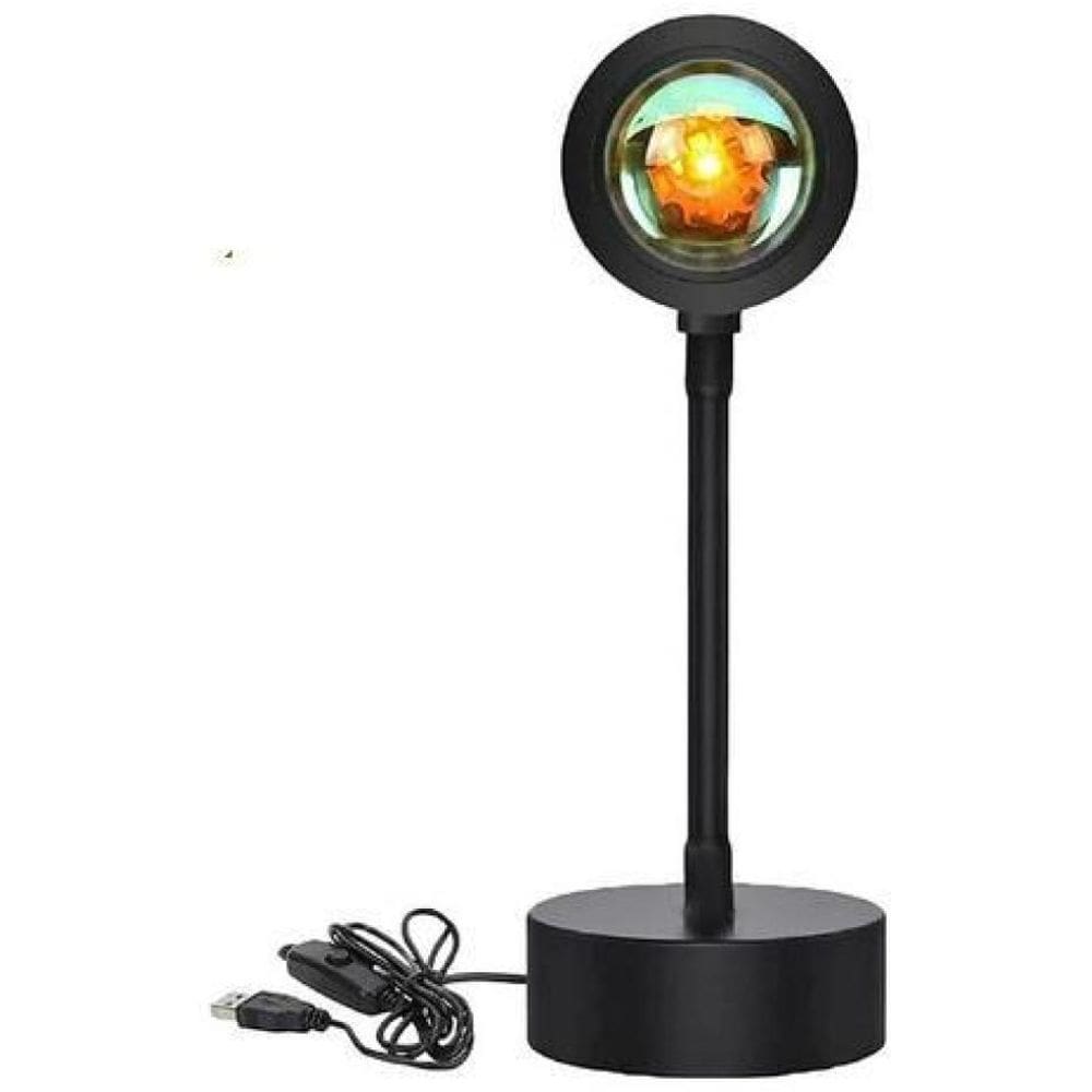 Luminária LED Por do Sol USB 5W Lentes 180° Ajustável 27cm