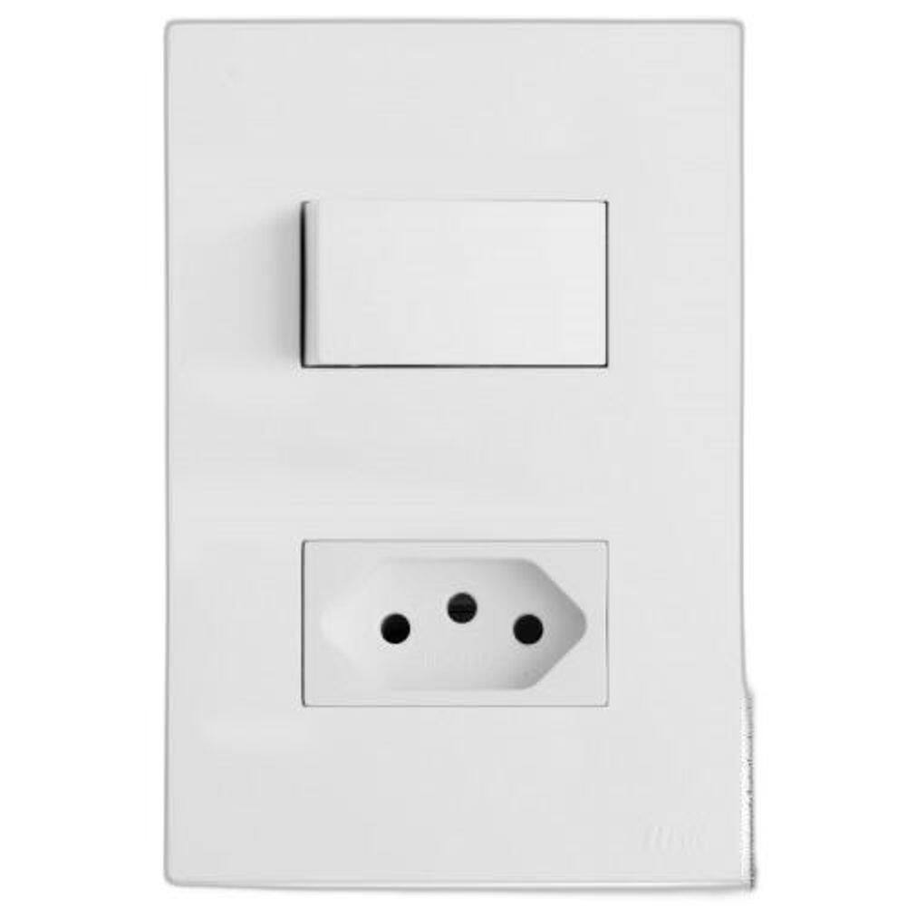 Conjunto Interruptor Simples 10A Separado 4X2 Brs12205-1Br