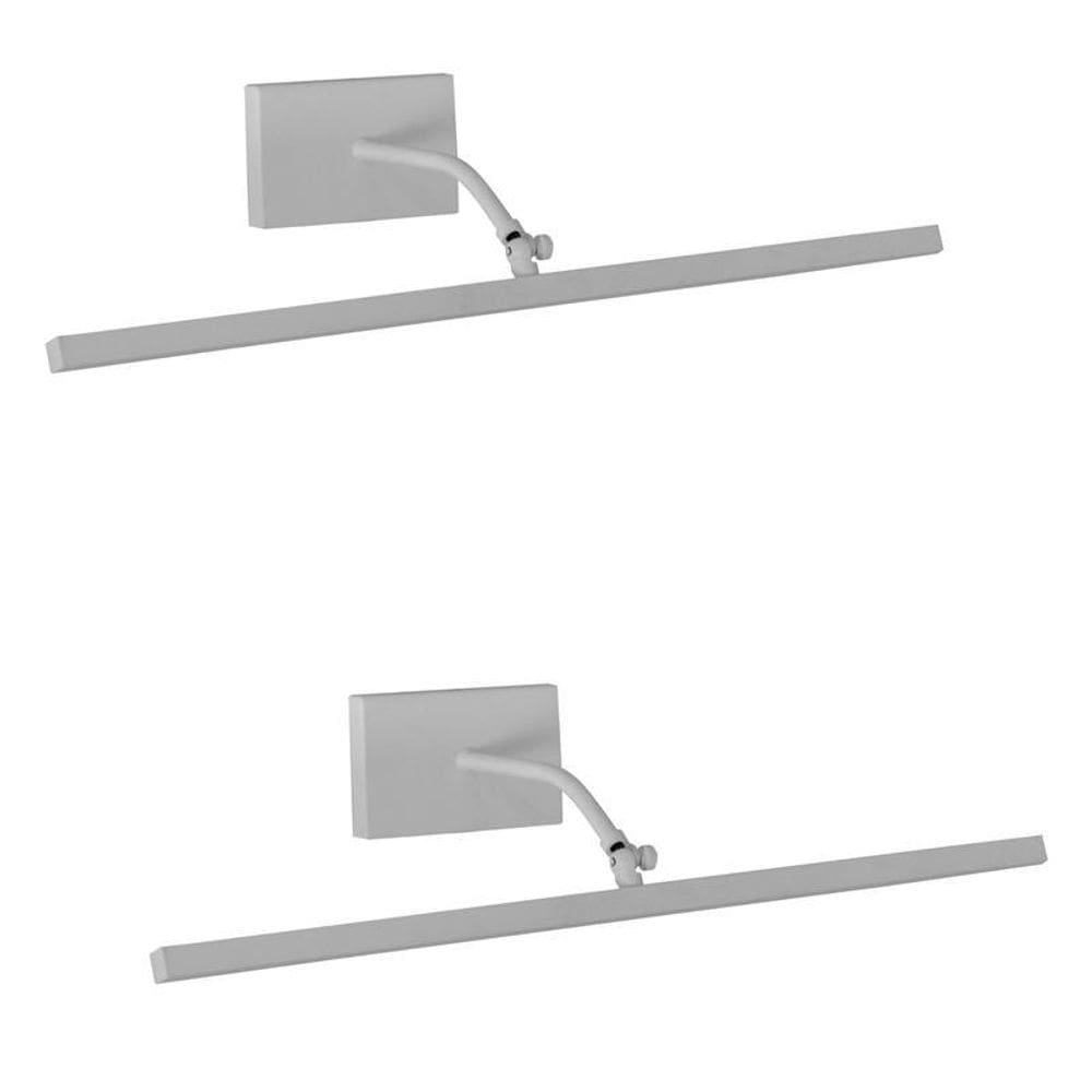 Kit 2 Arandelas Luminária Espelho Led 3000K Prata 110V