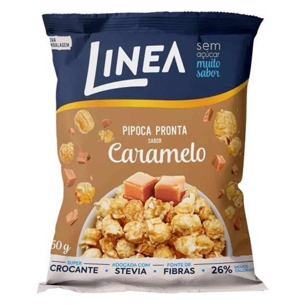 Pipoca Pronta Linea Caramelo Zero Açúcar 50G