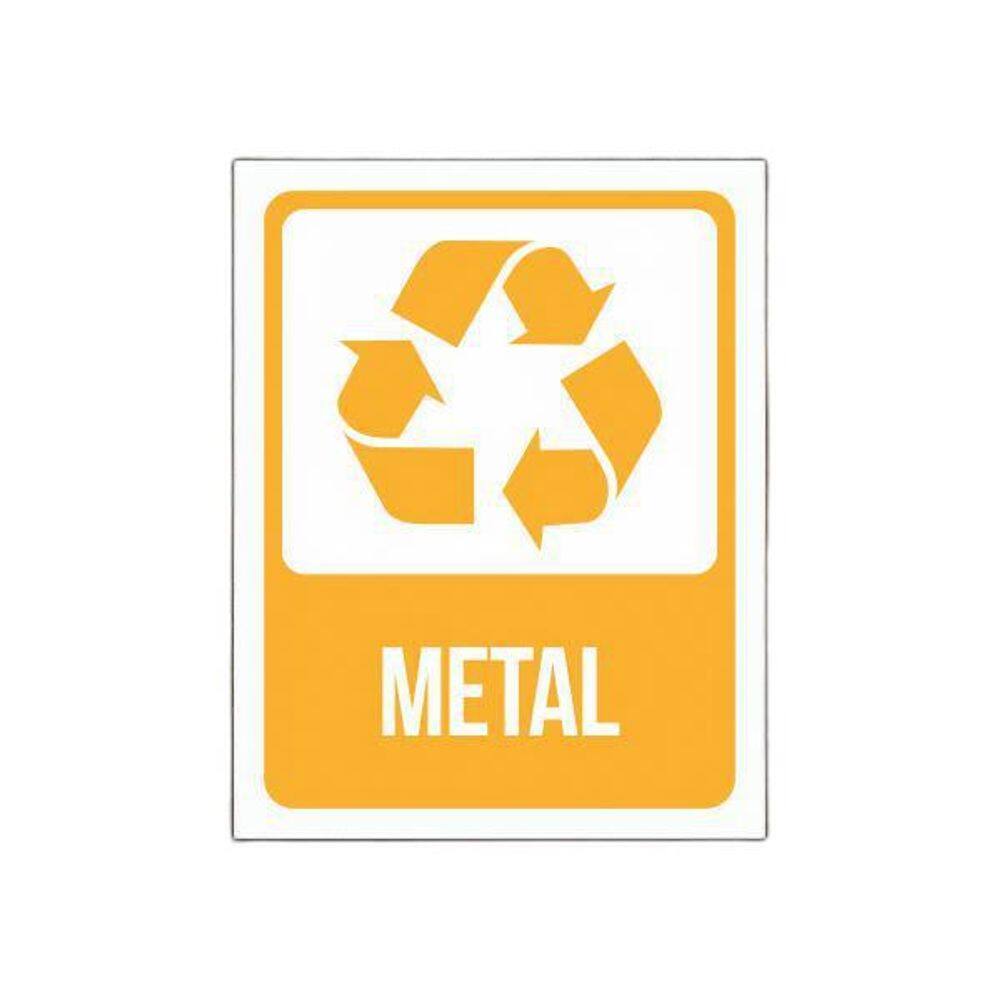 Placa De Sinalização Advertência  - Lixo Metal