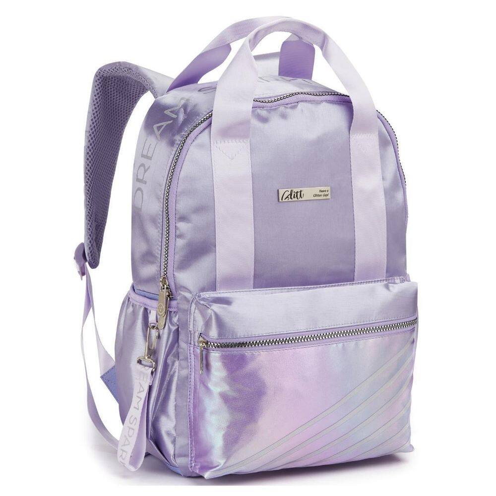 Mochila De Costas 16 Metalizada Feminina Escolar Passeio