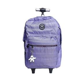 Mochila Com Rodinha T Lilás Minnie Mouse Escolar Xeryus