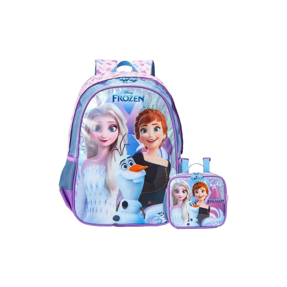 Kit Escola Mochila De Costas + Lancheira Térmica Frozen