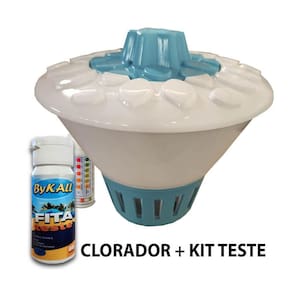 Clorador Piscina + Kit Teste 3X1 Bykall Com 50 Fitas