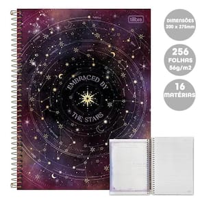 Caderno Univ 16 Matérias 256Fls Magic Embraced Stars Tilibra