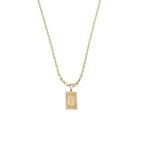 Cordão 60Cm Masculino Feminino Pingente Letra O Banhado Ouro