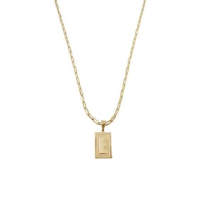 Cordão 45Cm Masculino Feminino Pingente Letra E Banhado Ouro