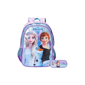 Kit Escola Mochila De Costas + Estojo Duplo Frozen
