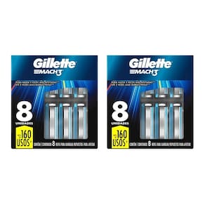Carga Barbeador Mach3 Tradicional Com 8Un - Kit Com 2Un