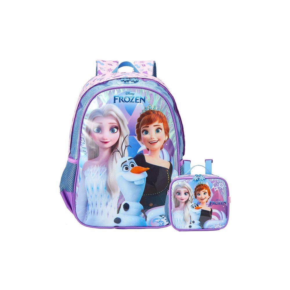 Kit Escola Mochila De Costas + Lancheira Térmica Frozen