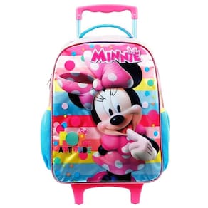 Mochila Infantil Minnie Attitude Rodinhas Tam G Escolar