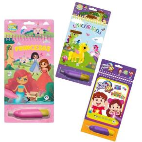 Kit Livro Infantil Aquabook Colorindo Com Água Ciranda Cultu
