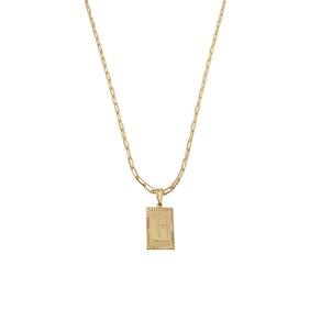 Cordão 60Cm Masculino Feminino Pingente Letra G Banhado Ouro