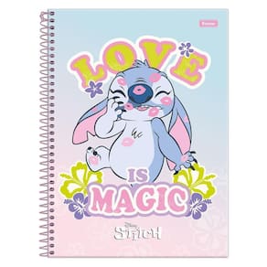 Caderno Univ 10 Matérias 160Fls Stitch Love Is Magic Foroni