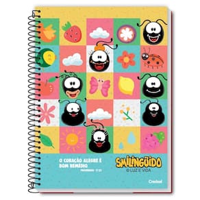 Caderno Smilingido Espiral Capa Dura 1 Matéria 80F Escolar