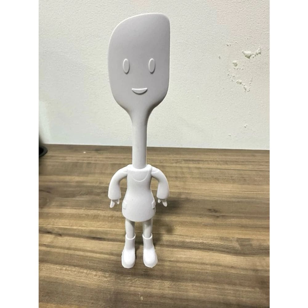 Espatula Boneco Silicone Branco Wincy