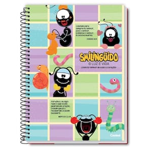 Caderno Smilingido Espiral Capa Dura 1 Matéria 80F Escolar