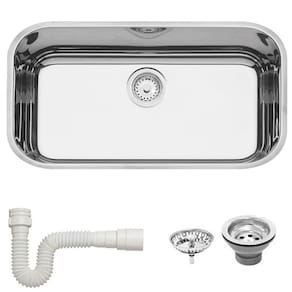 Cuba Tramontina Lavínia 56 BL Prime em Aço Inox Alto Brilho 56x34 cm com Válvula e Sifão 94024207
