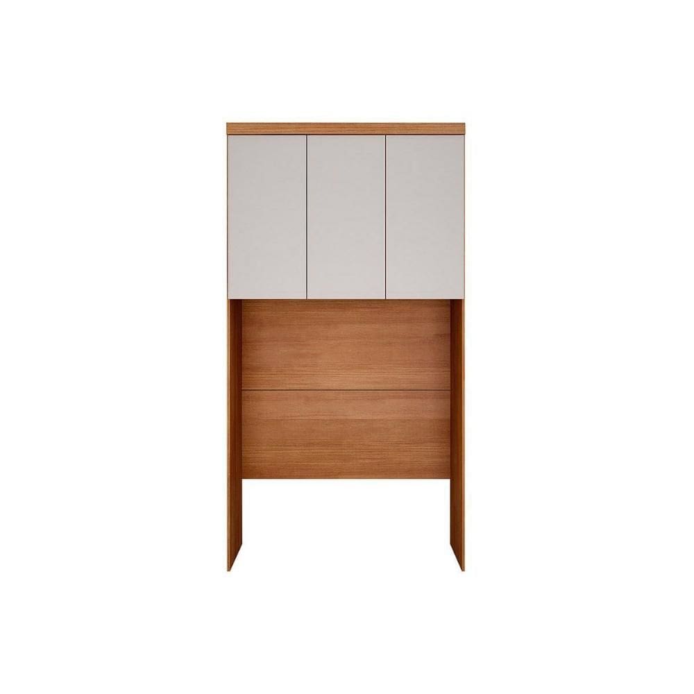 Modulado de Quarto Armário Ponte Aéreo Solteiro Rizon/Linea c/ 3 Portas Cumaru/Fendi - Novo Horizonte