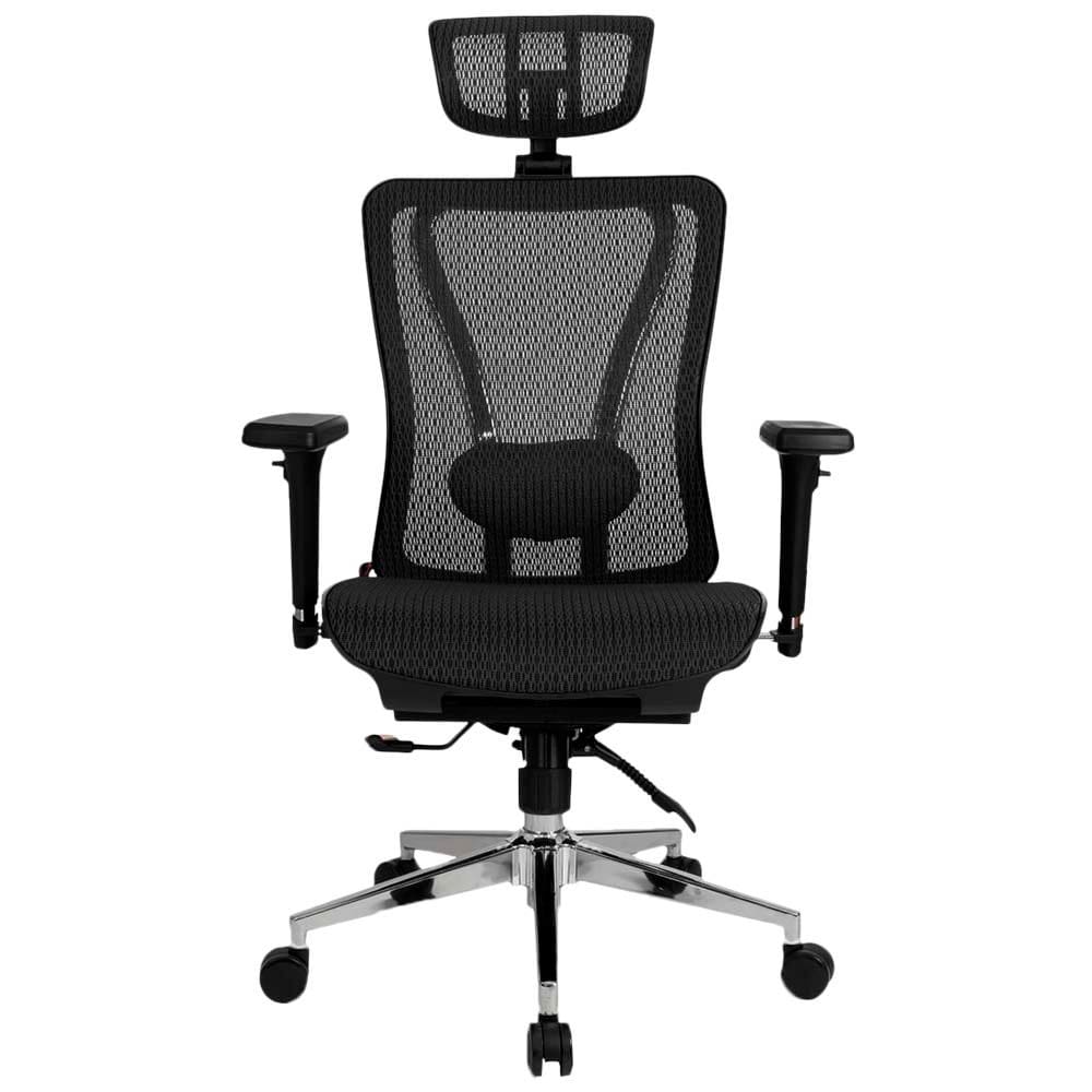Cadeira Office Moira Dt3 11214-9 Preto Ate 150Kg Apoio De Cabeca E Braço 3D Cilindro Classe 4 Preto