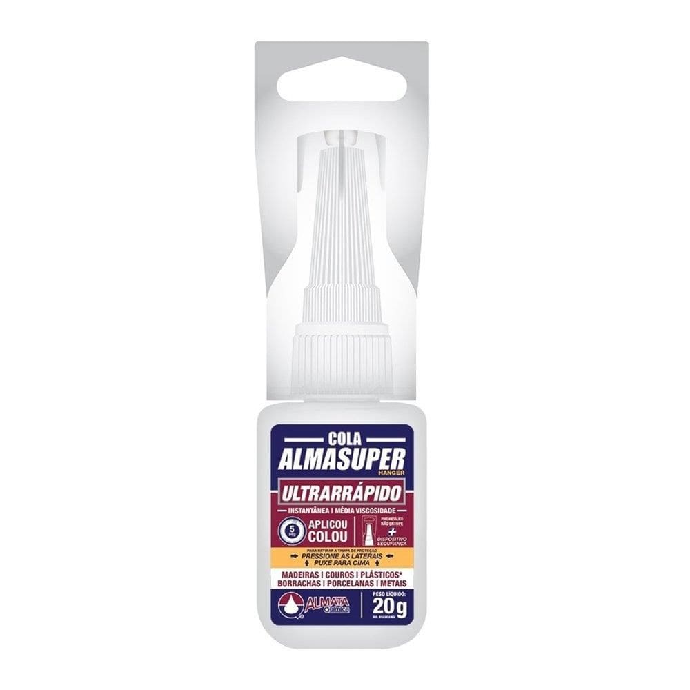 Cola Branca Almasuper Ultrarrápido Hanger AEP401 Instantânea 20g - Embalagem com 10 Unidades