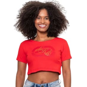 Camiseta Cropped Ecko Especial Cha Vermelha J853A Vermelho