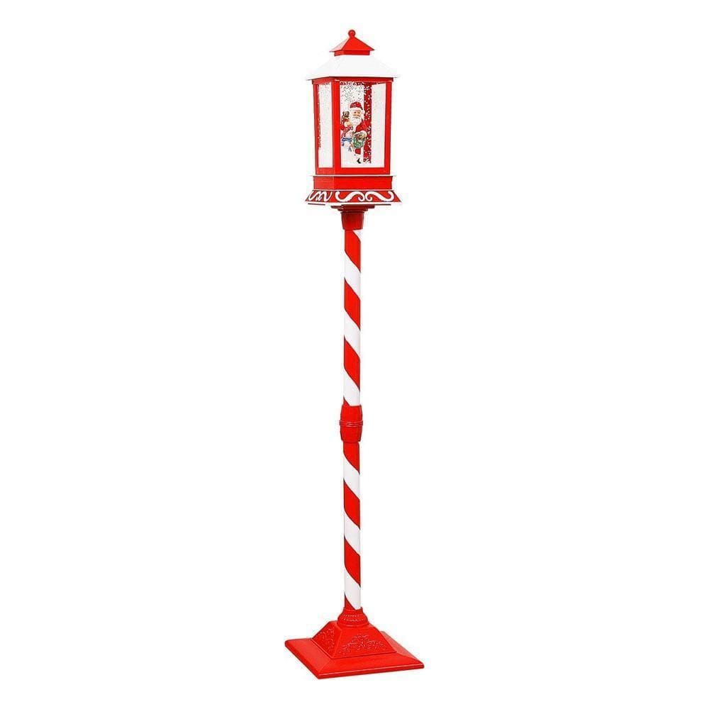 Poste Decorativo Natalino Noel 148Cm Com Luz Som Bivolt Zein