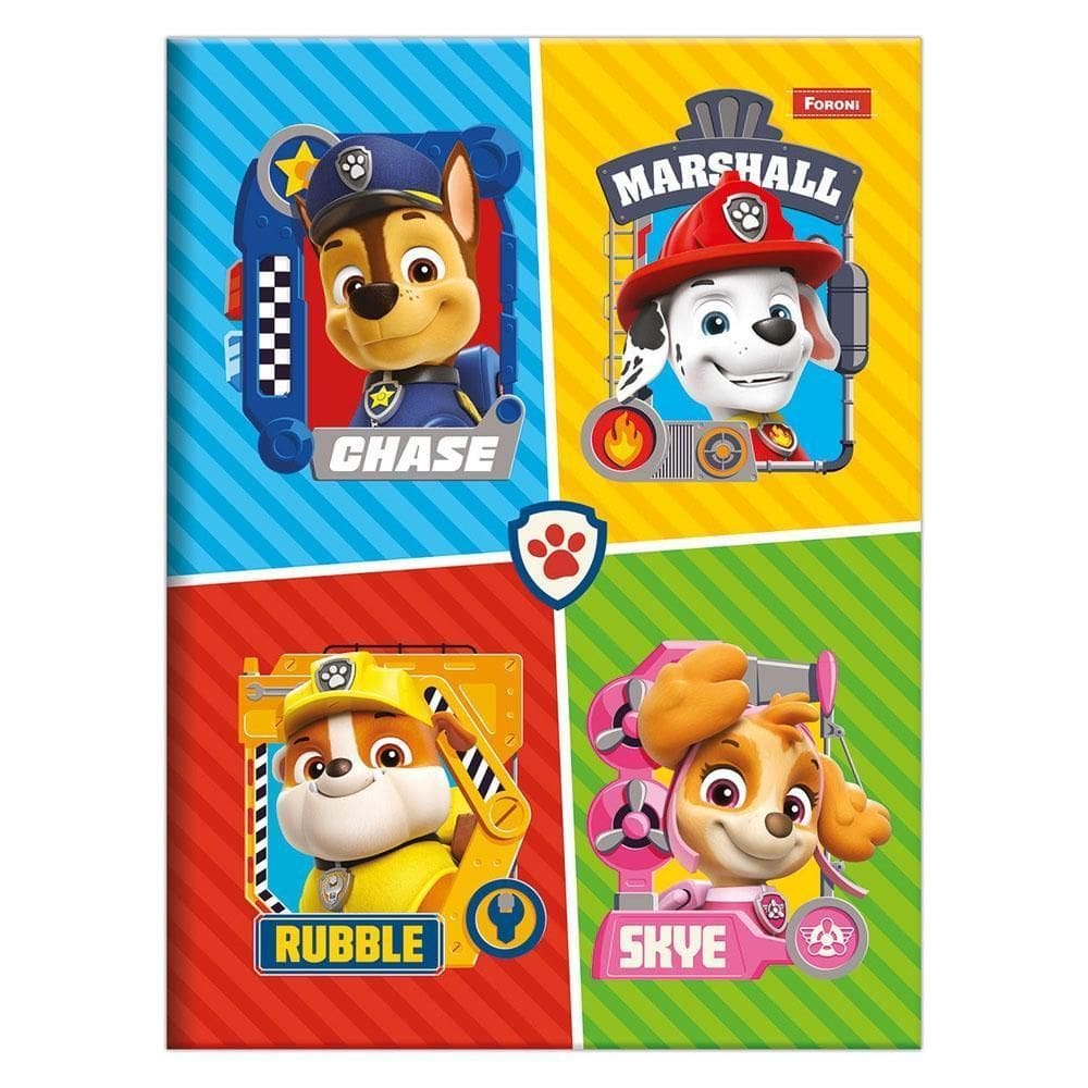 Caderno Brochura 80Fls Patrulha Canina Personagens Foroni