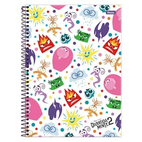 Caderno Univ 1 Matéria 80Fls Divertidamente 2 Branco Foroni