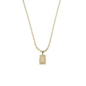 Cordão 45Cm Masculino Feminino Pingente Letra A Banhado Ouro