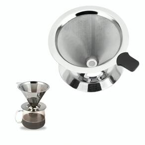 Filtro Coador Peneira Café Aço Inox 103 S/ Uso Papel Lavável