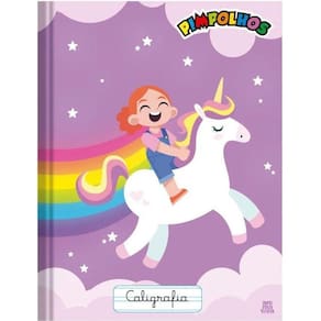 Caderno Caligrafia Brochura 40 Folhas Pimpolhos Roxo - SD