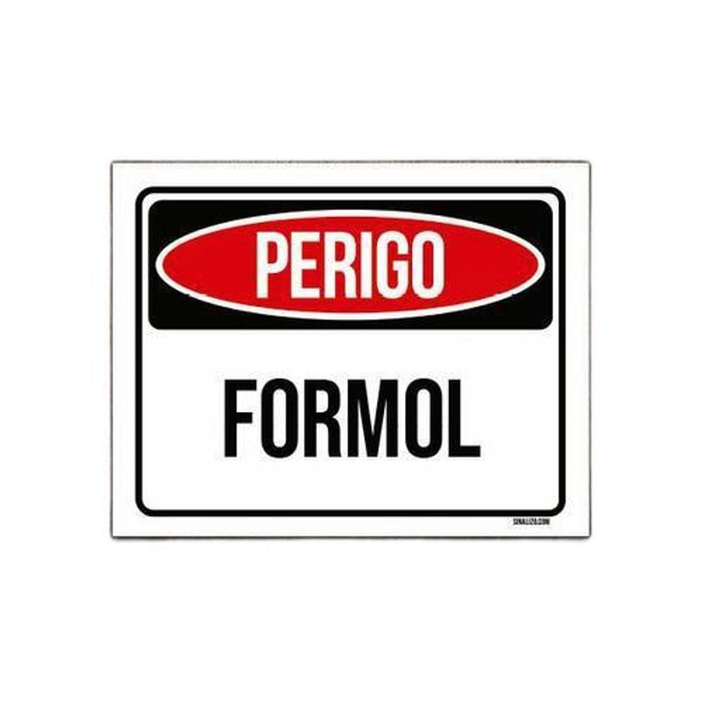 Kit 5 Placas Sinalização Perigo Formol