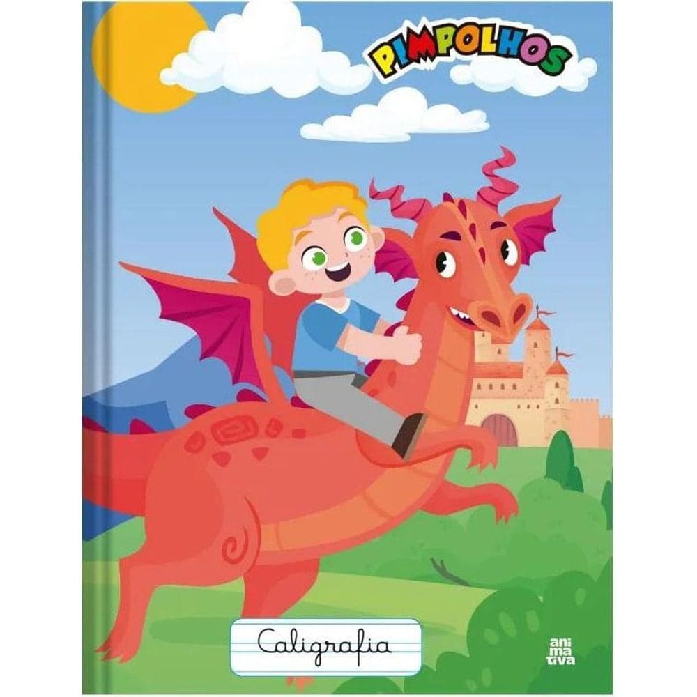 Caderno Caligrafia Brochura 40 Folhas Pimpolhos Azul - SD