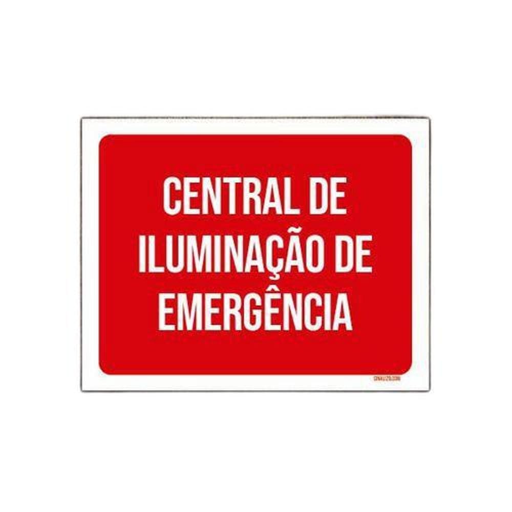 Kit 10 Placas Sinalização Central Iluminação Emergência