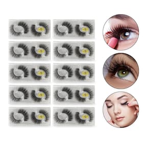 Kit 20 Pares Cílios Postiços 5D Natural Curvatura Suave 10Mm