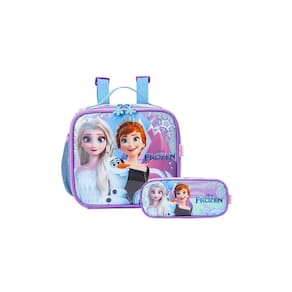 Kit Escolar Lancheira Térmica + Estojo Duplo Frozen