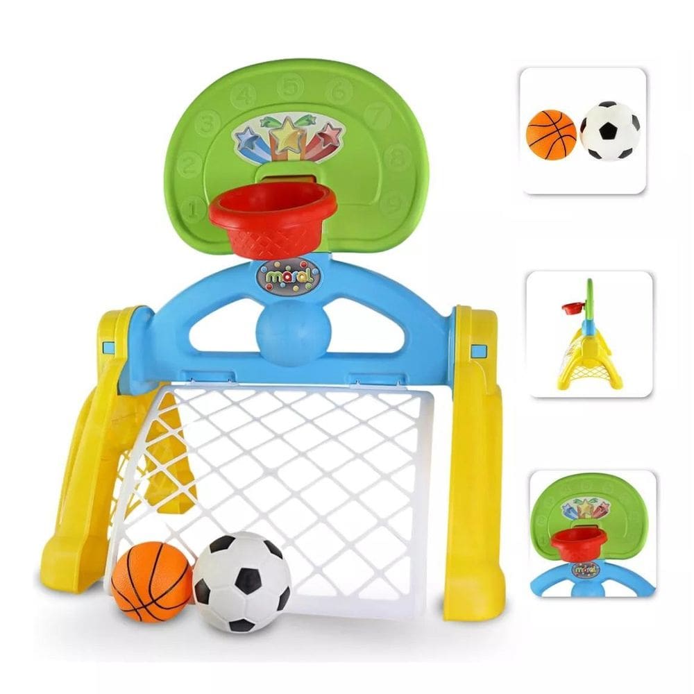 Brinquedo Infantil Basquete Futebol Bolas Didático Diversão