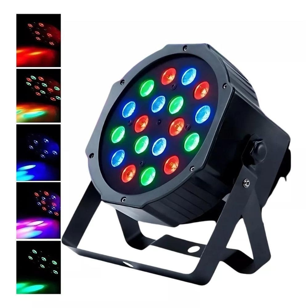 Canhao Refletor De 36 Leds Rgb 36W Iluminação Luz De Festa