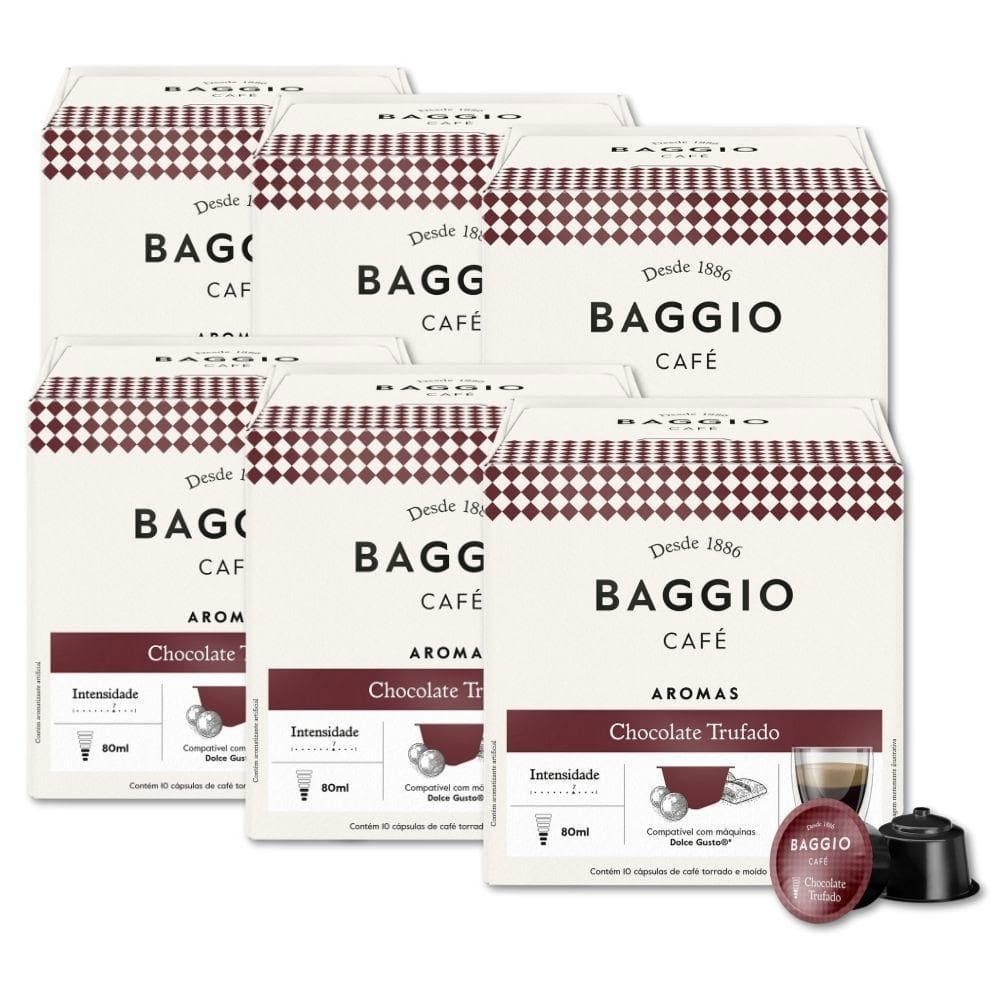 60 Cápsulas Café Baggio Aromas Chocolate Trufado Dolce Gusto