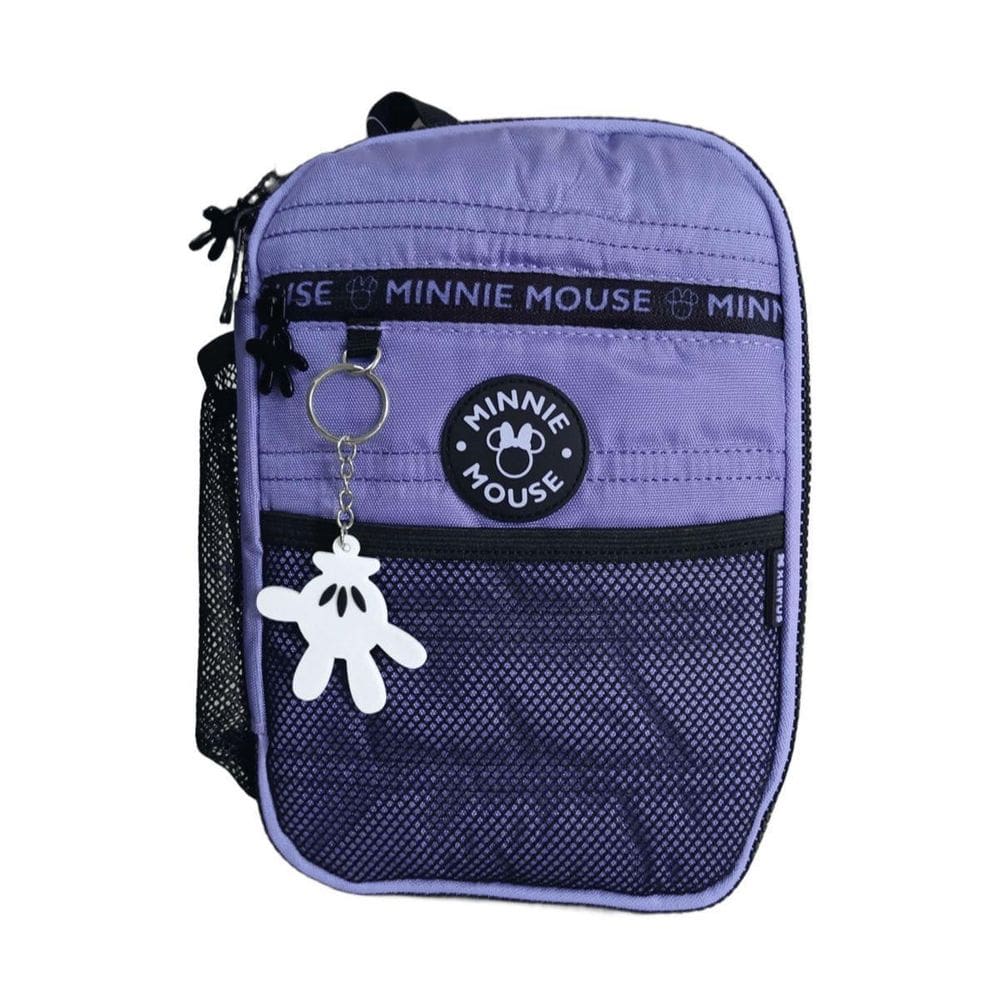 Lancheira Lilás Minnie Disney Matelassê Juvenil Xeryus