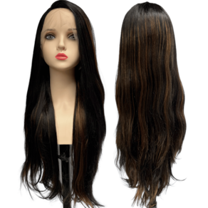 Peruca front lace HD orgânica lisa longa comprida premium