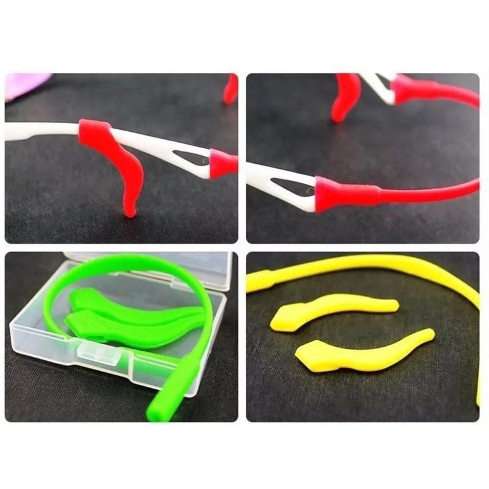 Suporte De Orelha + Cordão De Silicone Para Óculos Infantil