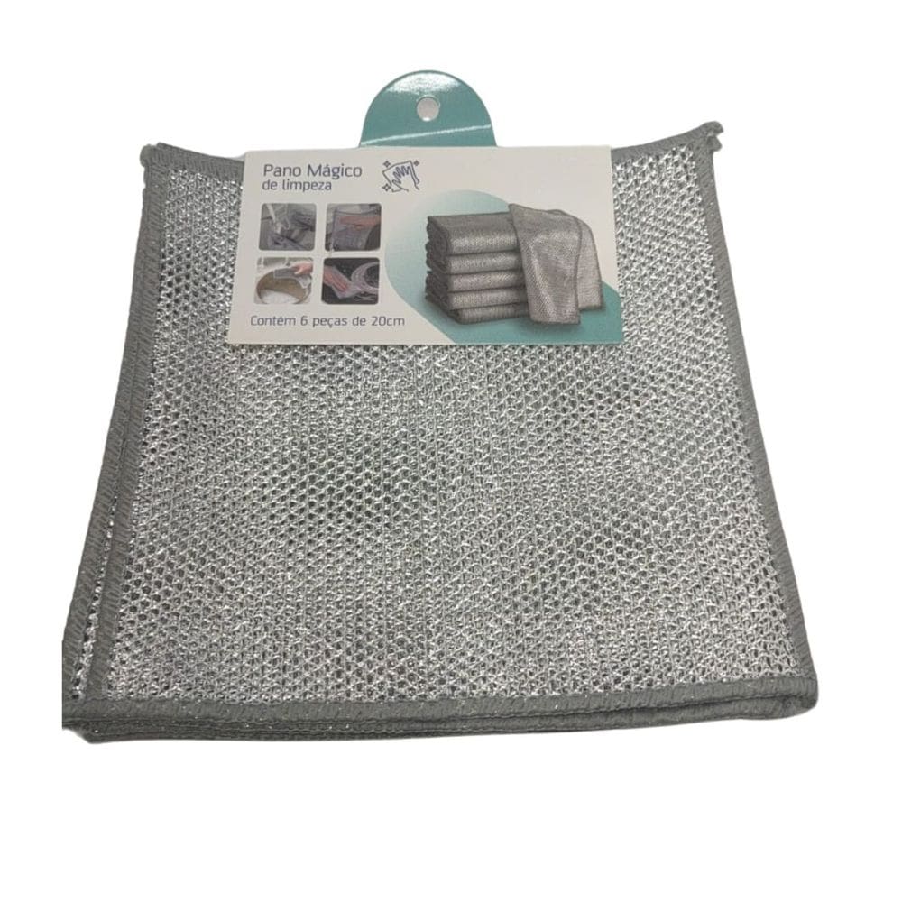 Kit 6 Pano De Limpeza Para Fogão Magico Multiuso Fio de Aço