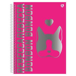 Caderno Univ 10 Matéria 160Fl Rebecca Bonbon Rosa Animativa
