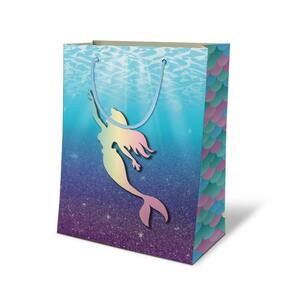 Kit 30 Sacolas Sereia De Papel 25X17X6Cm Lembrança Festa