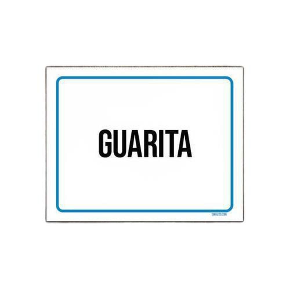 Kit 5 Placas Sinalização Ambiente Guarita